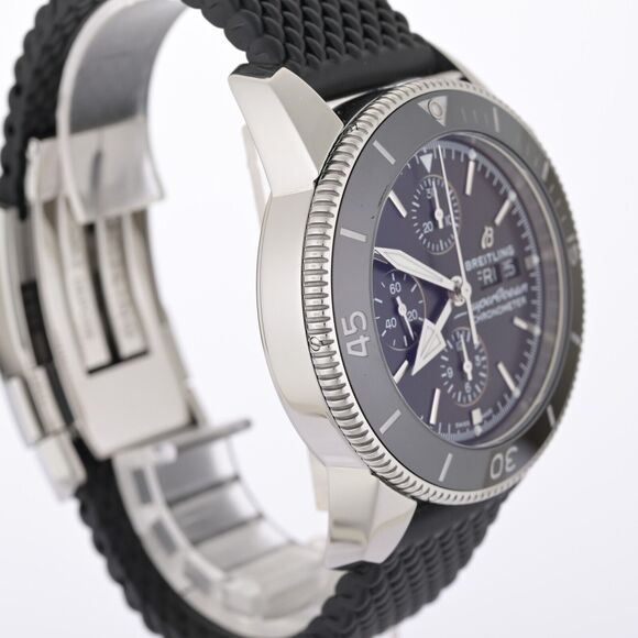 Breitling SuperOcean Heritage II A13313 Black Chronograph 44mm Watch Full Set - Picture 7 of 13